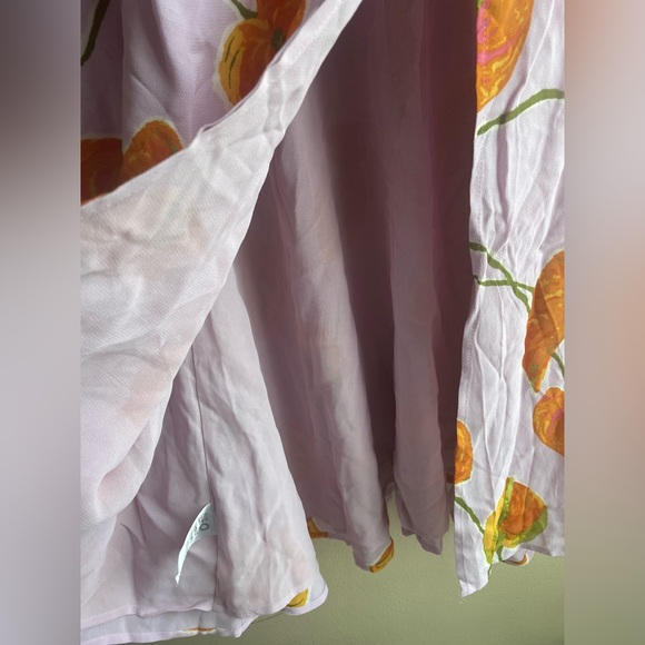 Reformation Juliette Dress Luciana Purple Orange Floral Size 8 - Picture 9 of 16